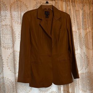 Vintage INC International Concepts Women's Brown Leather Jacket